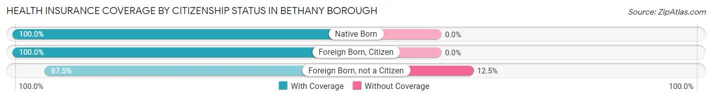 Health Insurance Coverage by Citizenship Status in Bethany borough