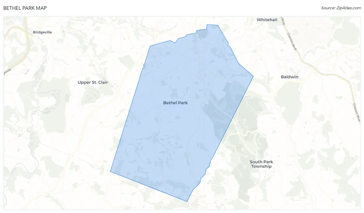 Bethel Park Map