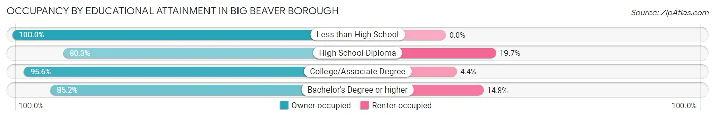 Occupancy by Educational Attainment in Big Beaver borough
