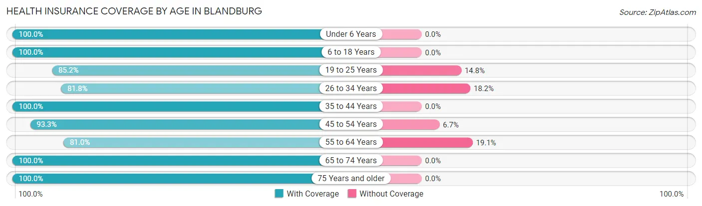 Health Insurance Coverage by Age in Blandburg