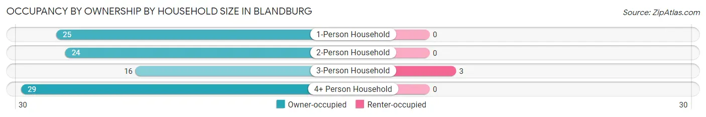 Occupancy by Ownership by Household Size in Blandburg