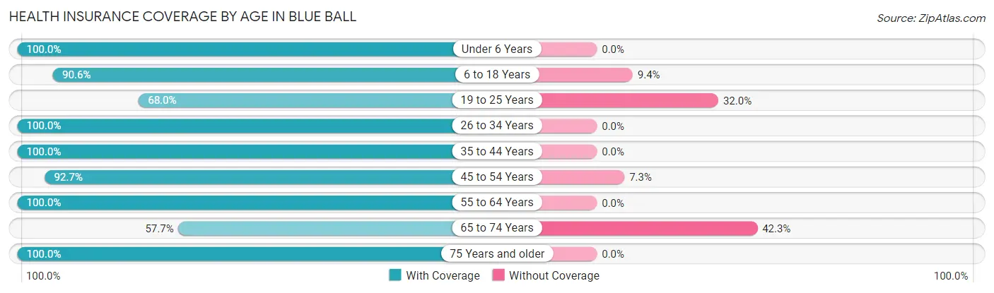 Health Insurance Coverage by Age in Blue Ball
