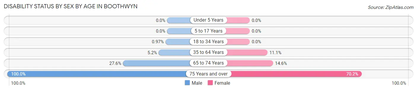Disability Status by Sex by Age in Boothwyn