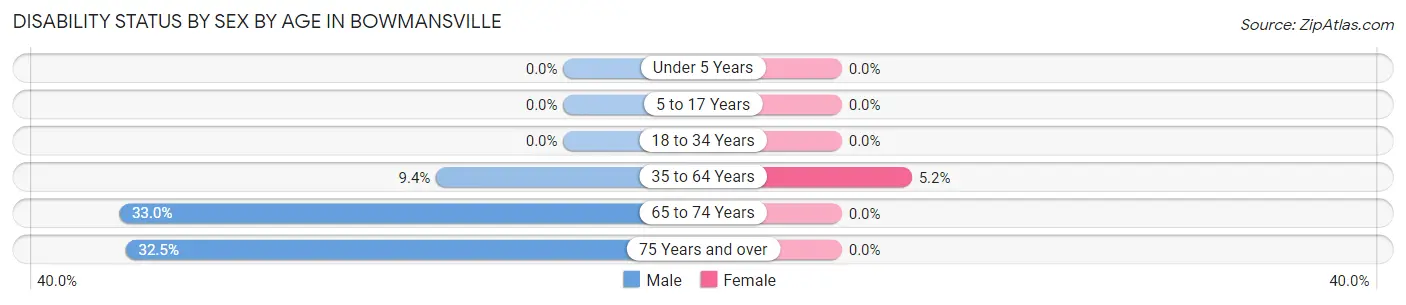 Disability Status by Sex by Age in Bowmansville