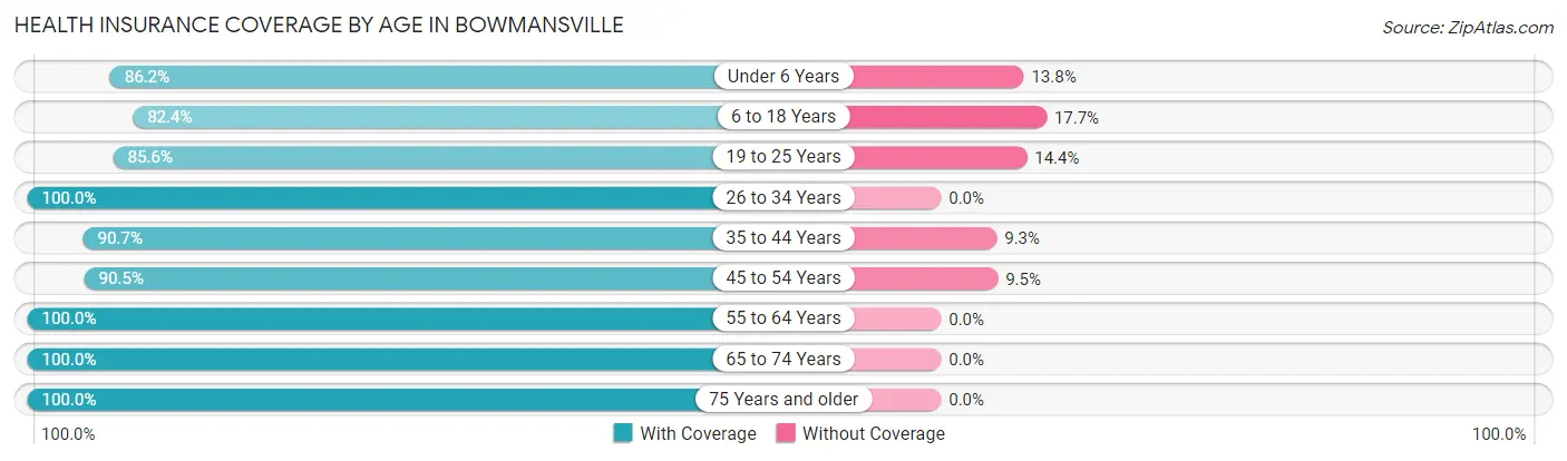 Health Insurance Coverage by Age in Bowmansville