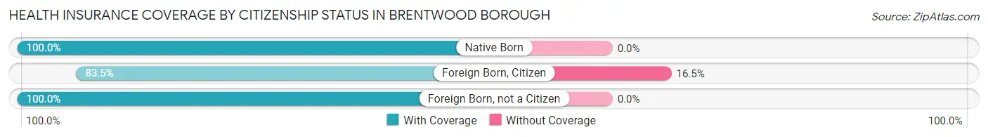 Health Insurance Coverage by Citizenship Status in Brentwood borough