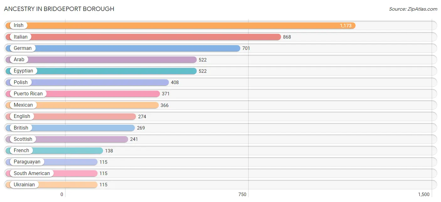 Ancestry in Bridgeport borough