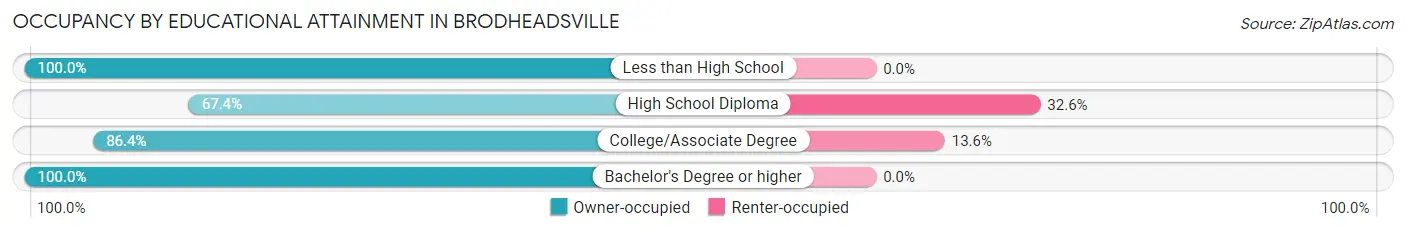 Occupancy by Educational Attainment in Brodheadsville