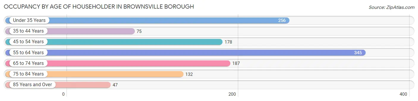 Occupancy by Age of Householder in Brownsville borough