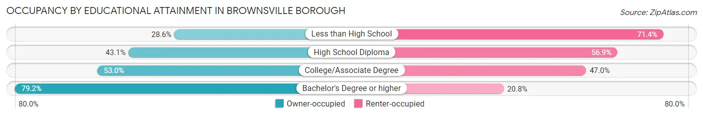 Occupancy by Educational Attainment in Brownsville borough