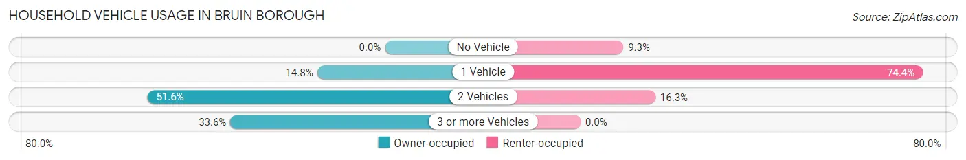 Household Vehicle Usage in Bruin borough