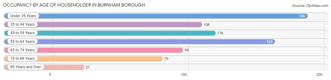 Occupancy by Age of Householder in Burnham borough