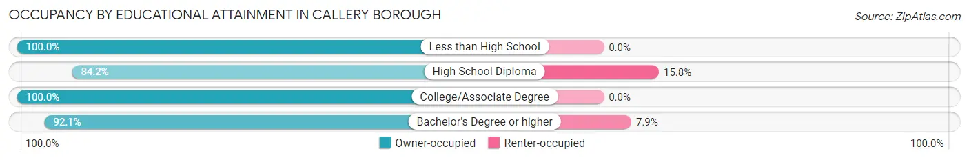 Occupancy by Educational Attainment in Callery borough