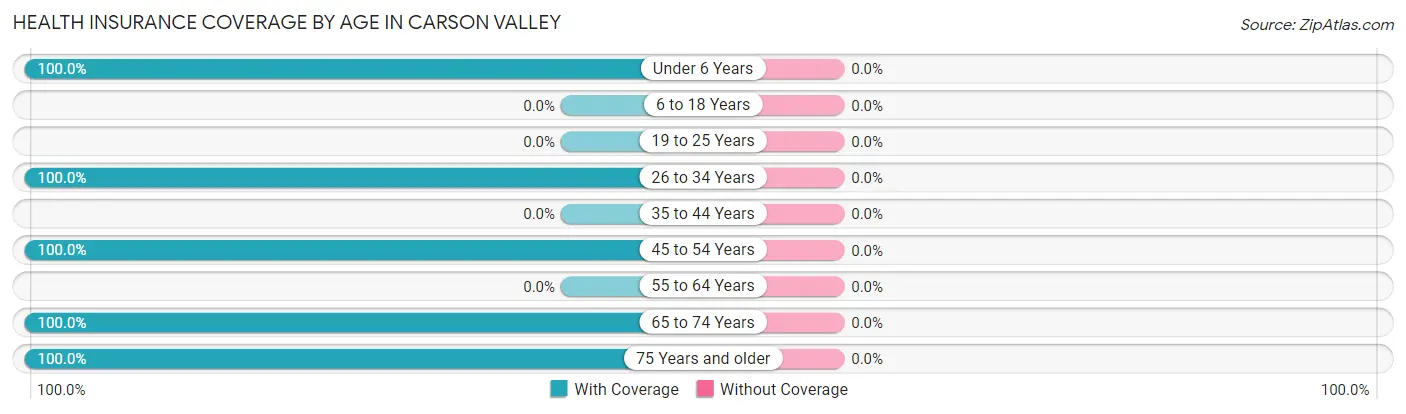 Health Insurance Coverage by Age in Carson Valley