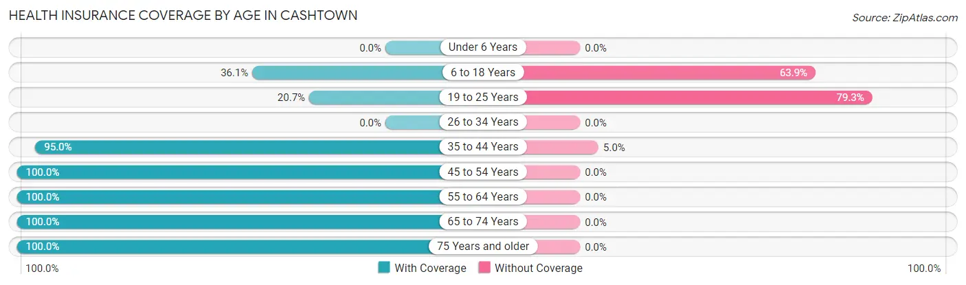 Health Insurance Coverage by Age in Cashtown