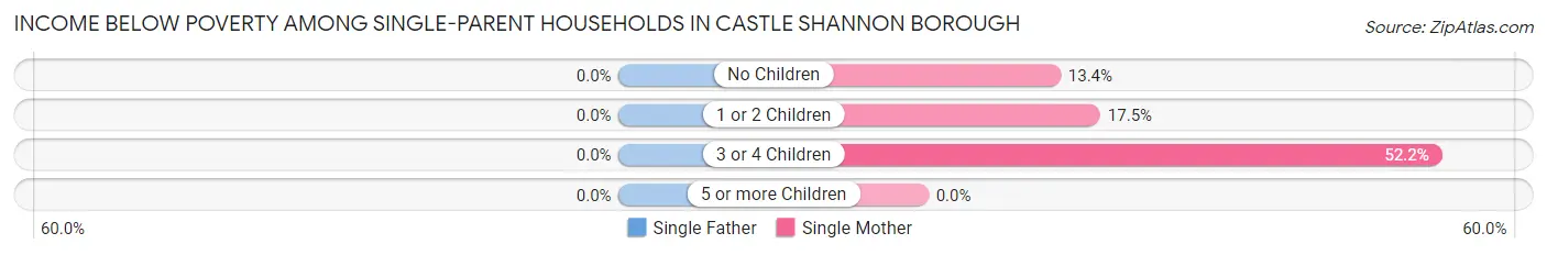 Income Below Poverty Among Single-Parent Households in Castle Shannon borough
