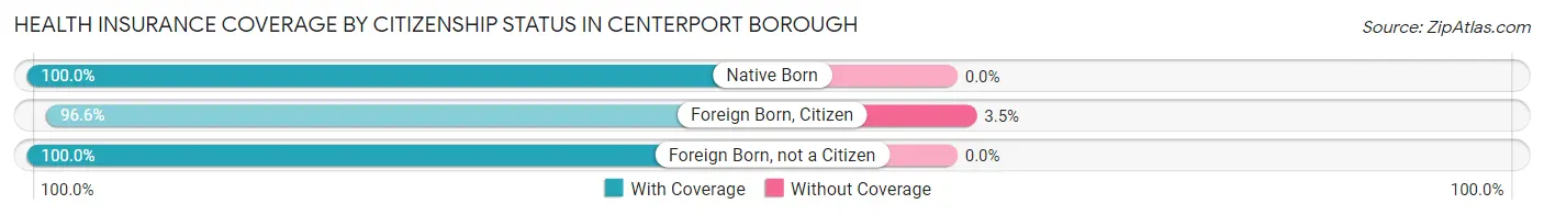 Health Insurance Coverage by Citizenship Status in Centerport borough