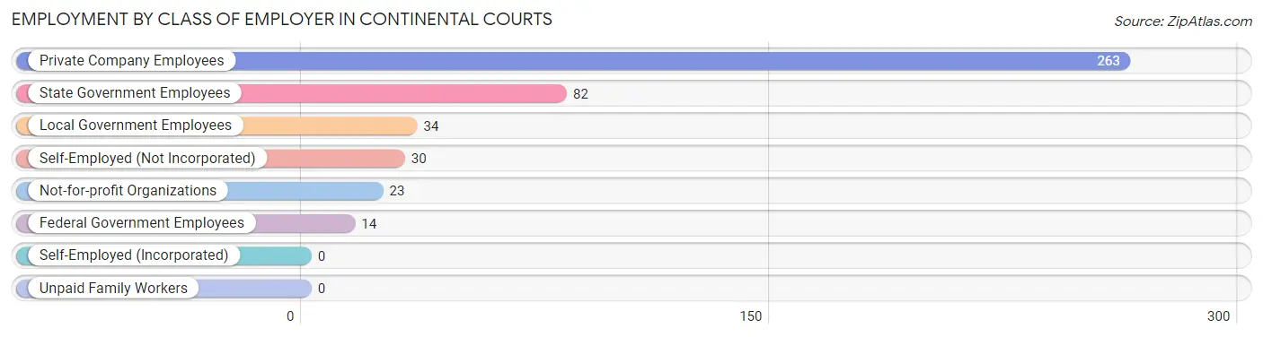 Employment by Class of Employer in Continental Courts