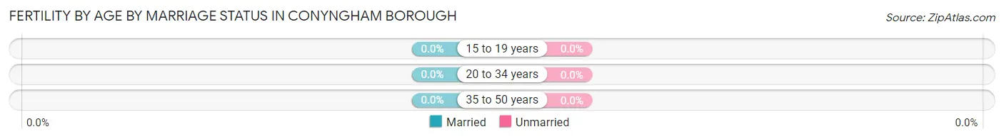 Female Fertility by Age by Marriage Status in Conyngham borough