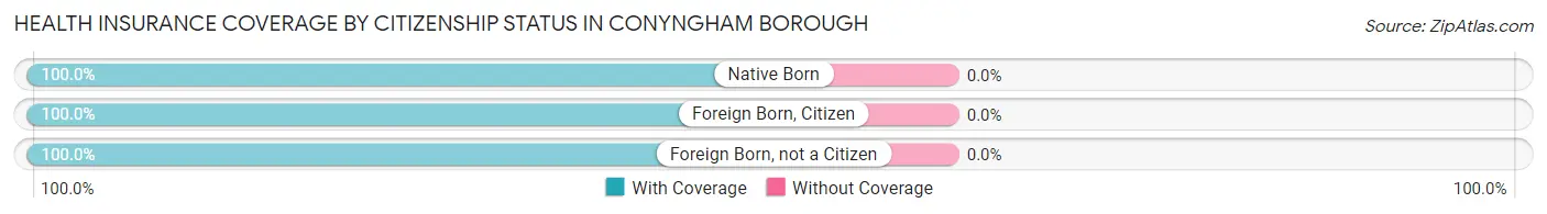 Health Insurance Coverage by Citizenship Status in Conyngham borough