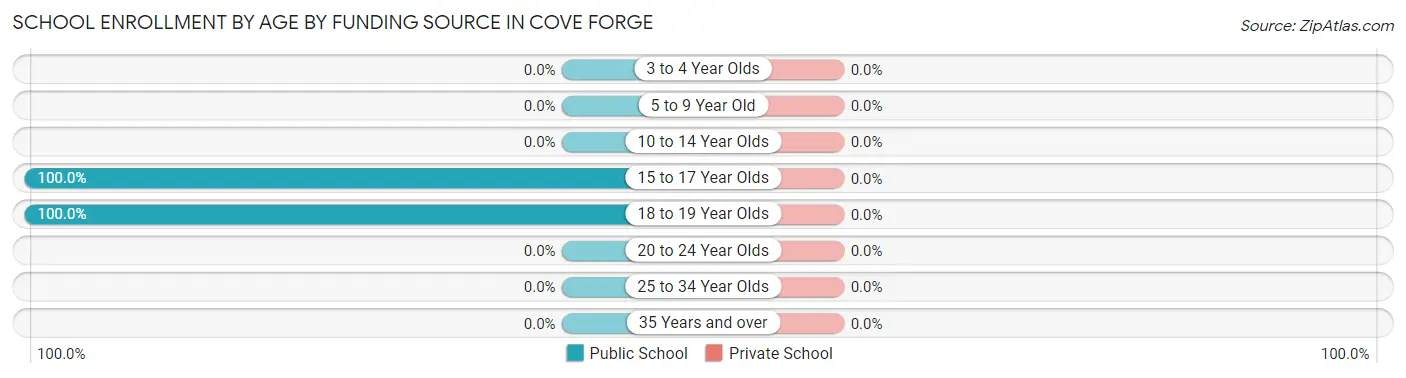 School Enrollment by Age by Funding Source in Cove Forge