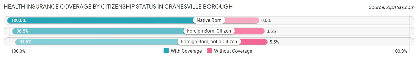 Health Insurance Coverage by Citizenship Status in Cranesville borough