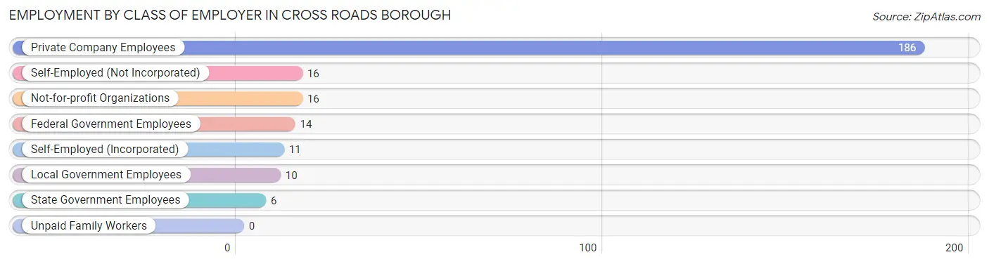 Employment by Class of Employer in Cross Roads borough