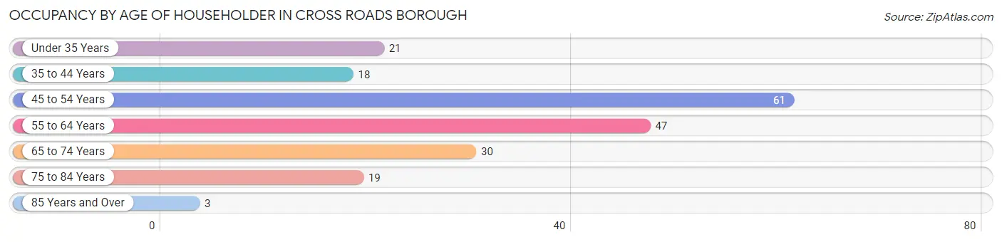 Occupancy by Age of Householder in Cross Roads borough