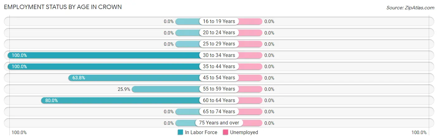 Employment Status by Age in Crown