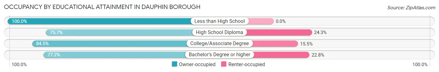 Occupancy by Educational Attainment in Dauphin borough