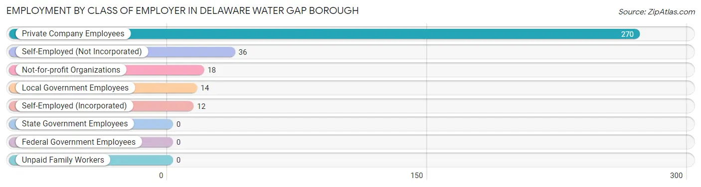 Employment by Class of Employer in Delaware Water Gap borough