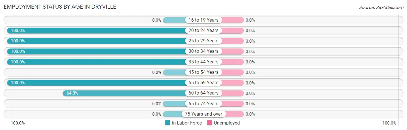 Employment Status by Age in Dryville