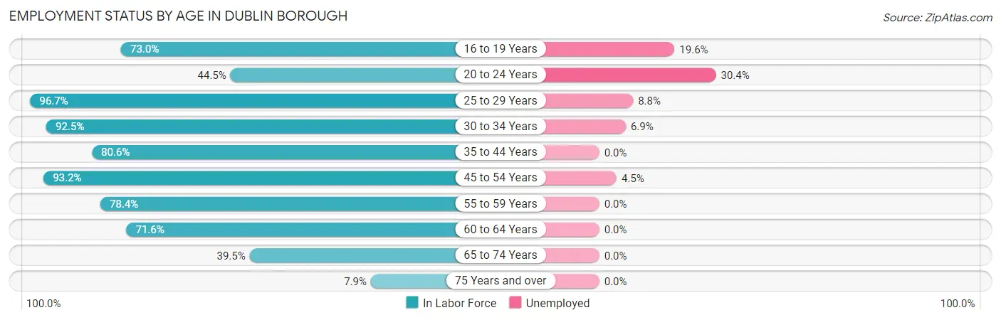Employment Status by Age in Dublin borough