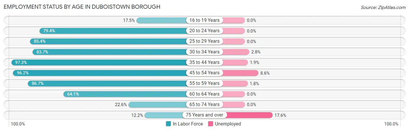 Employment Status by Age in Duboistown borough