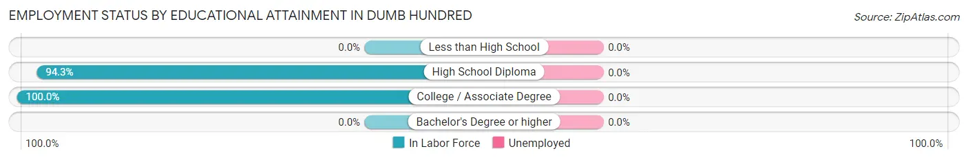 Employment Status by Educational Attainment in Dumb Hundred