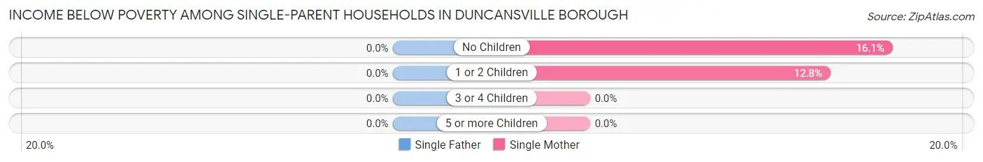 Income Below Poverty Among Single-Parent Households in Duncansville borough