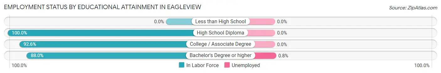 Employment Status by Educational Attainment in Eagleview