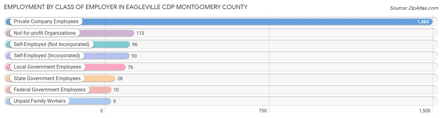 Employment by Class of Employer in Eagleville CDP Montgomery County