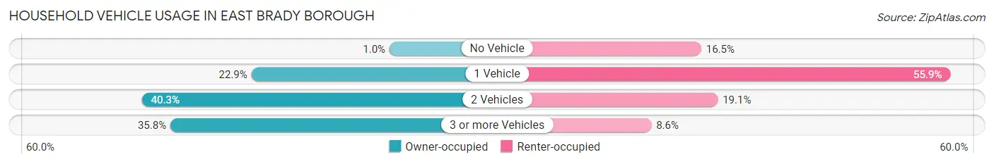 Household Vehicle Usage in East Brady borough