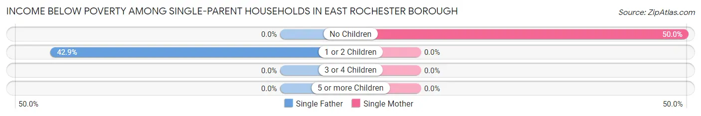 Income Below Poverty Among Single-Parent Households in East Rochester borough