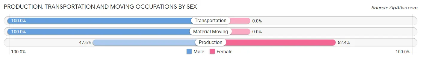Production, Transportation and Moving Occupations by Sex in East Rochester borough