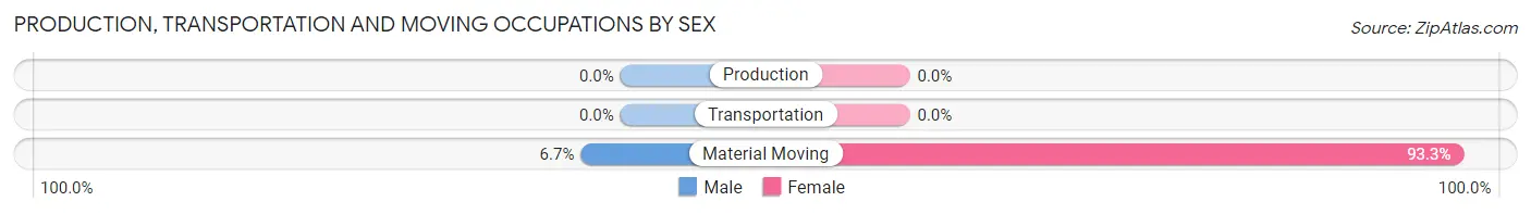 Production, Transportation and Moving Occupations by Sex in East Salem