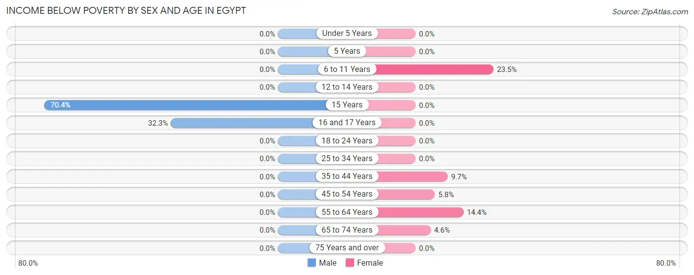 Income Below Poverty by Sex and Age in Egypt