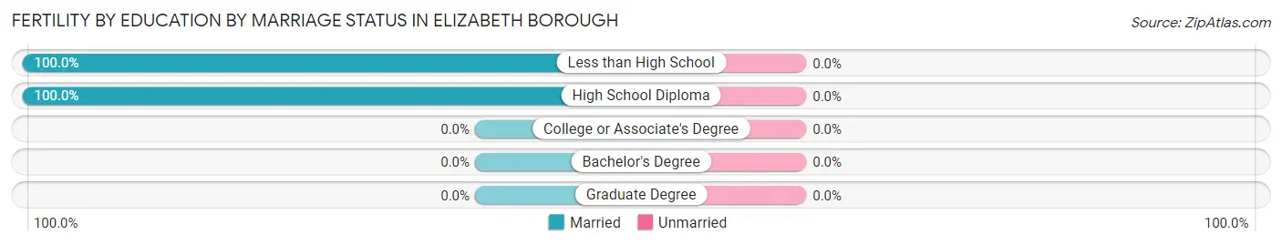 Female Fertility by Education by Marriage Status in Elizabeth borough