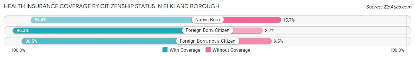 Health Insurance Coverage by Citizenship Status in Elkland borough