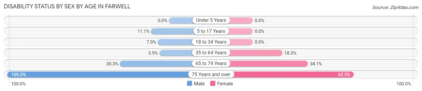Disability Status by Sex by Age in Farwell