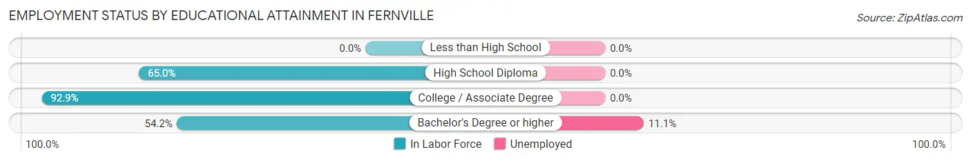 Employment Status by Educational Attainment in Fernville