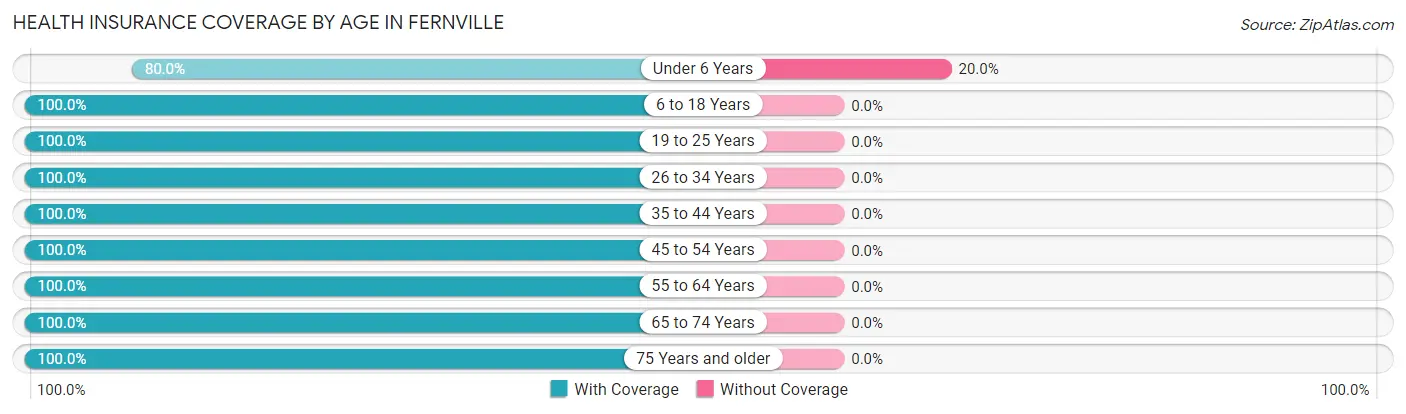 Health Insurance Coverage by Age in Fernville