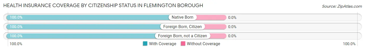 Health Insurance Coverage by Citizenship Status in Flemington borough