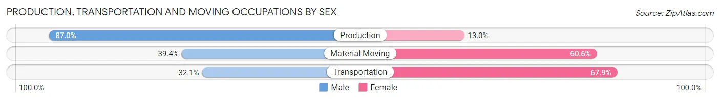 Production, Transportation and Moving Occupations by Sex in Ford City borough